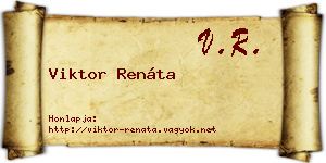 Viktor Renáta névjegykártya